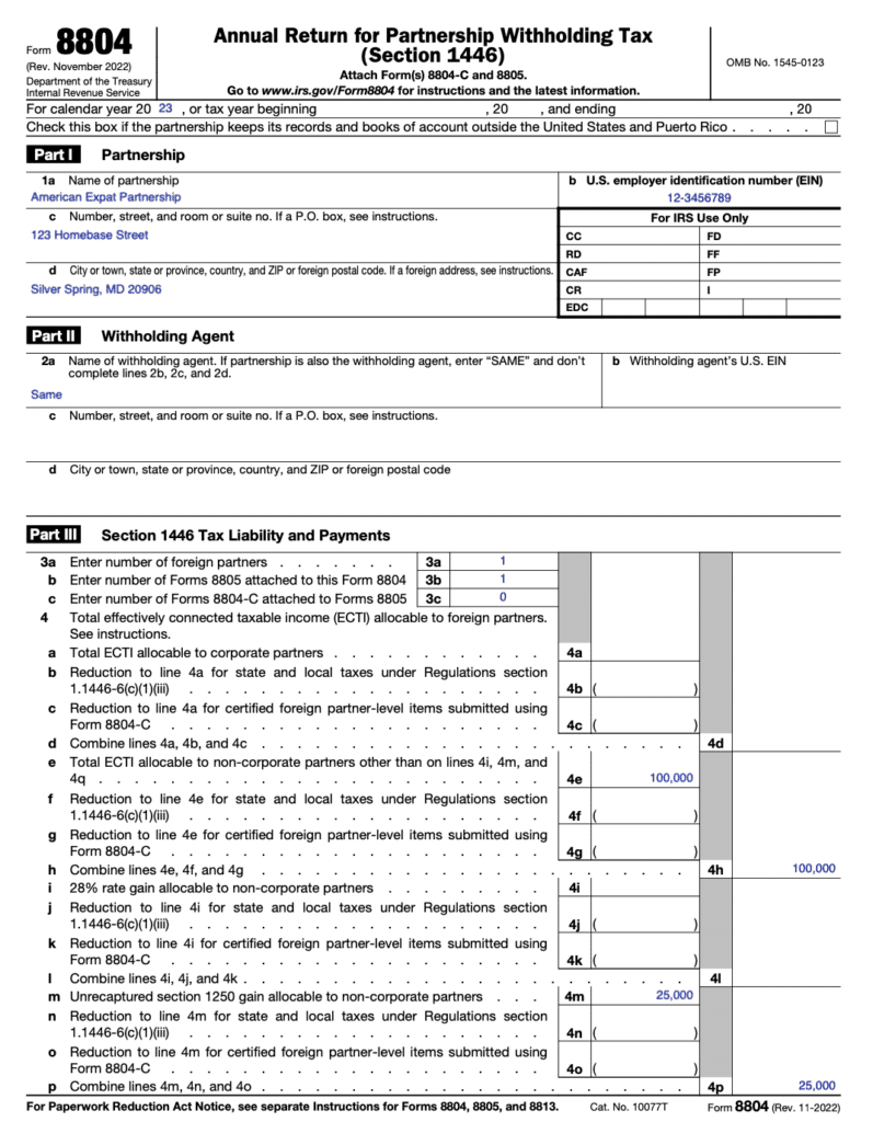 Form 8804